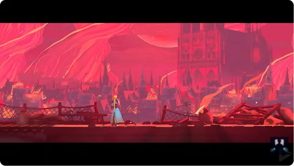 Rose overlooking burning Paris in recorded Demo gameplay